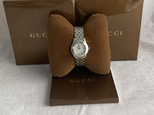 Ladies Gucci Watch with Diamond Hour Markers